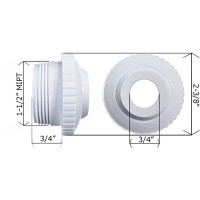 Atie Pool Spa Directional Flow Hydrostream Return Jet Fitting Sp1419D With Adjustable 34 Opening Rotating Eyeball For Hayward