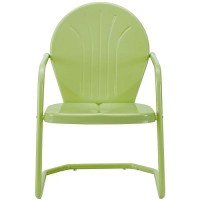 Crosley Furniture Co1001A-Kl Griffith Retro Metal Outdoor Chair, Key Lime