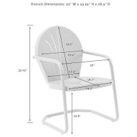 Crosley Furniture Co1001A-Kl Griffith Retro Metal Outdoor Chair, Key Lime