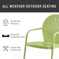 Crosley Furniture Co1001A-Kl Griffith Retro Metal Outdoor Chair, Key Lime