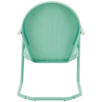 Crosley Furniture Co1001A-Aq Griffith Retro Metal Outdoor Chair, Aqua