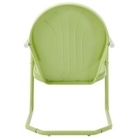 Crosley Furniture Ko10004Kl Griffith 3-Piece Retro Metal Outdoor Seating Set With 2 Chairs And Side Table, Key Lime