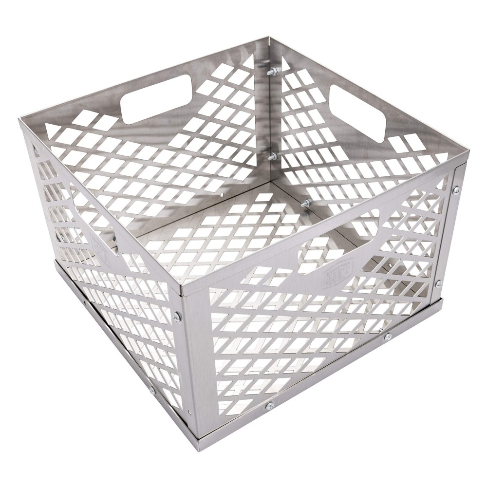 Oklahoma Joes 5279338P04 Stainless Steel Offset Smoker Charcoal Firebox Basket Silver