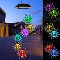 Six Foxes Shangtianfeng Wind Chime Solar Lights Chime Outdoor Sun Flower Wind Chime Ledsolar Hummingbird Wind Chime Outdoor Yar