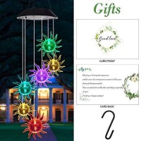 Six Foxes Shangtianfeng Wind Chime Solar Lights Chime Outdoor Sun Flower Wind Chime Ledsolar Hummingbird Wind Chime Outdoor Yar