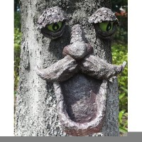 Tree Face Wild Bird Feeders Tree Decors Old Man Tree Face Tree Hugger Yard Art Tree Sculptures Whimsical Big Eye Tree Face Gar