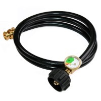 Dozyant 5 Ft Propane Hose Adapter With Propane Tank Gauge For Weber Q1200 1000 Propane Grill 1 Lb To 20 Lb Propane Converter H