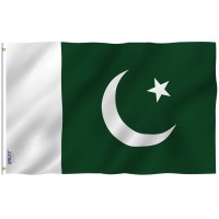 Anley Fly Breeze 3X5 Feet Pakistan Flag Vivid Color And Fade Proof Canvas Header And Double Stitched Republic Of Pakistan