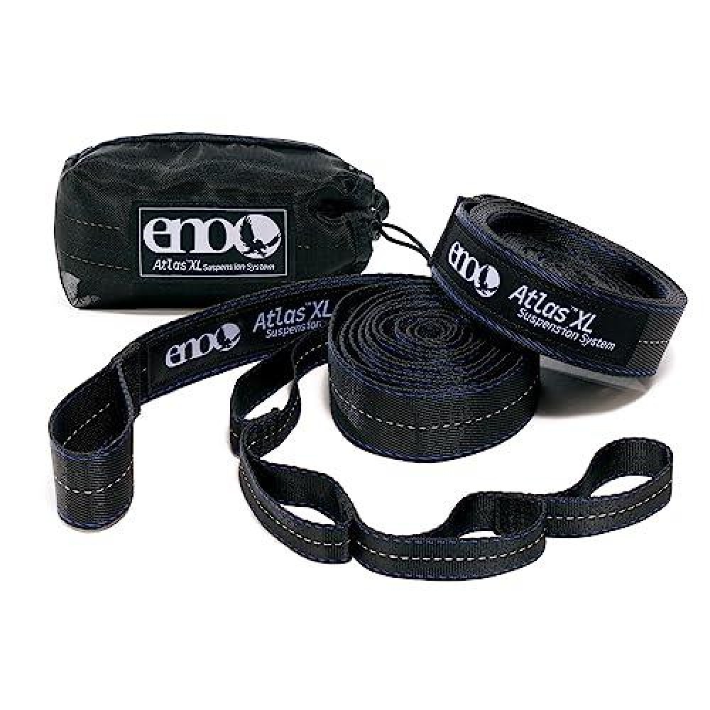 Eno Atlas Xl Suspension System Tree Strap For Hammock Accessories For Camping Hiking And Backpacking Blackroyal