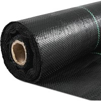 Happybuy 6X300Ft Premium Weed Barrier Landscape Fabric Heavy Duty 24Oz Woven Weed Control Fabric High Permeability Good For Fl