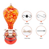 Muse Garden Hummingbird Feeders For Outdoors Hanging Blown Glass Hummingbird Feeder Hummingbird Gifts For Mom Garden Backyard