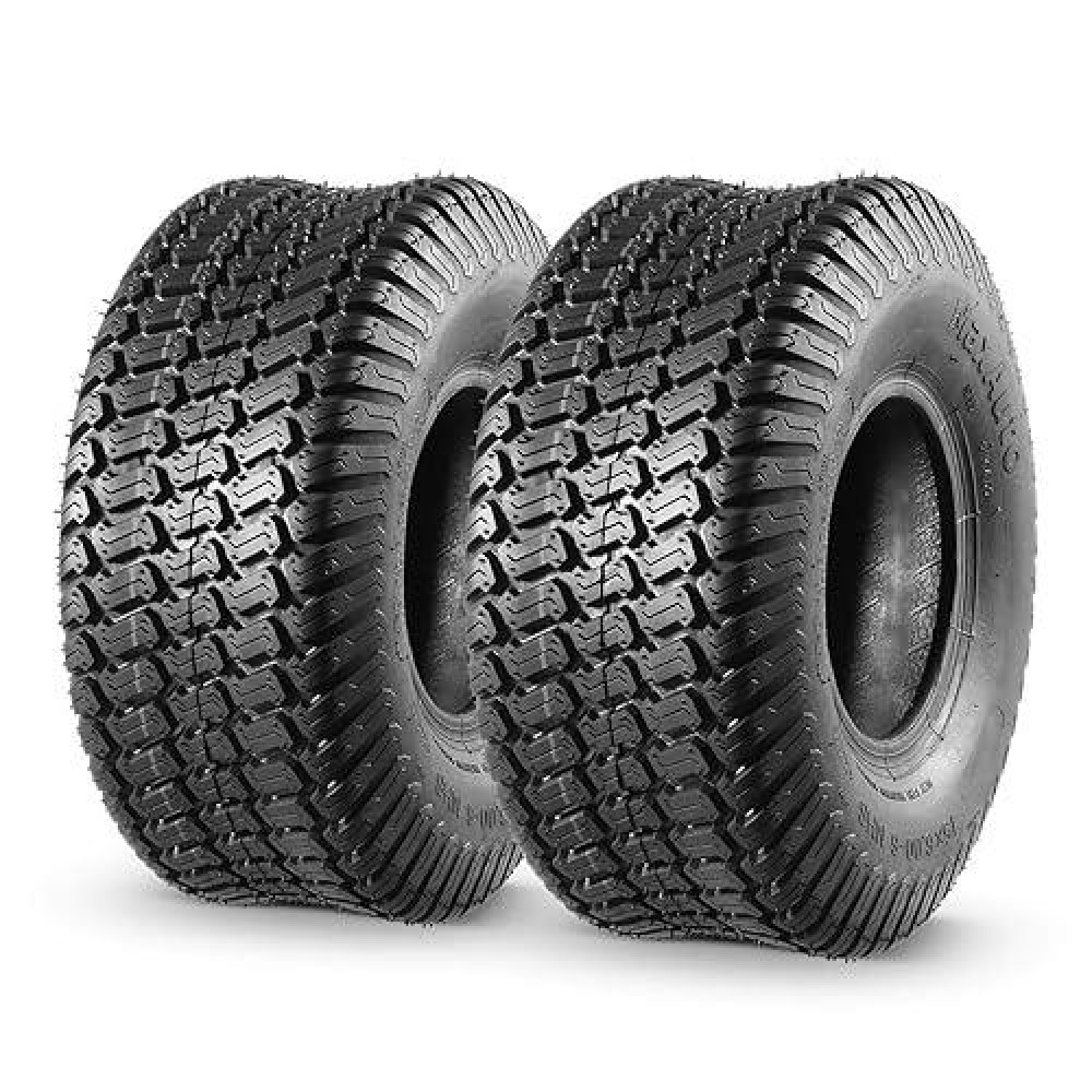 Maxauto 2 Pcs 15X6.00-6 Front Lawn Mower Tire For Garden Tractor Riding Mover  4Pr