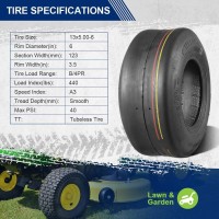 Maxauto 2 Pcs 13X5006 Turf Tires For Lawn Mower 4Pr Tubeless