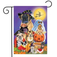 Trick Or Treat Dogs Halloween Garden Flag Cats Jack Olantern 125 X 18