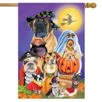 Trick Or Treat Dogs Halloween House Flag 40 X 28 Briarwood Lane