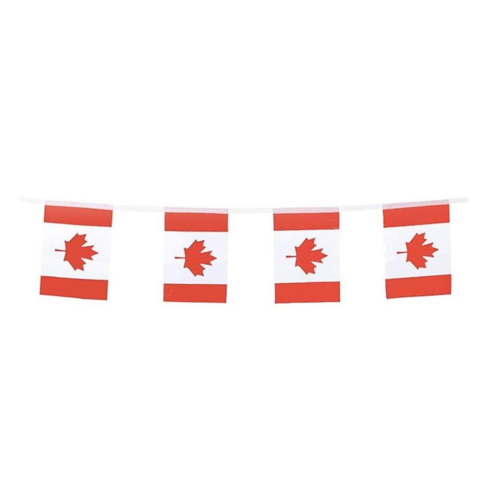 Canada Flags Canadian Small String Flag Banner Mini National Country World Flags Pennant Banners For Party Events Classroom Gard