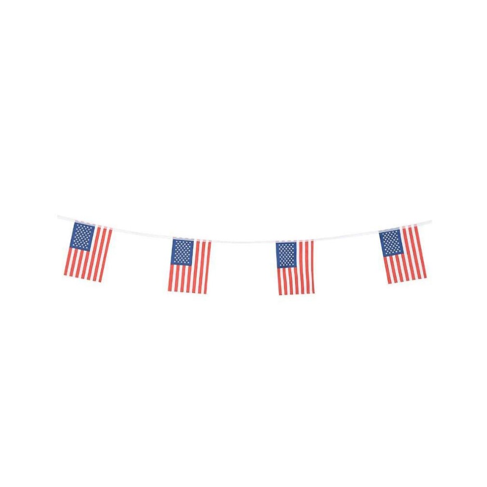 American Flags Usa Small String Flag Banner Us Mini National Country World Flags 4Th Of July Pennant Banners For Party Events Cl