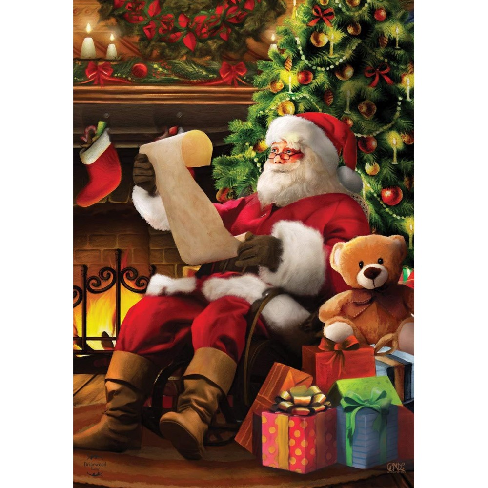 Naughty Or Nice Christmas House Flag Santa Claus 28 X 40 Briarwood Lane