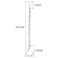 Outus Hanging Chain For Hanging Bird Feeders  Birdbaths  Planters And Lanterns  4 Pack (9.5 Inch  Silver)