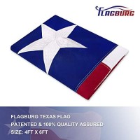 Flagburg Texas Flag 4X6 Ft Heavy Duty Nylon Outdoor Tx State Flags With Embroidered Star Sewn Stripes Not Print Canvas Head