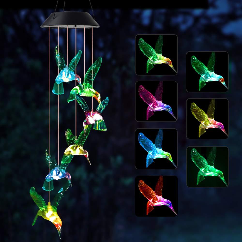 Mother Gift Gifts For Grandma Hummingbird Gifts Hummingbird Wind Chimes Outdoor Solar Wind Chimes Gifts For Mom Birthday Gi