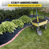 Happybuy 3Ftx300Ft Weed Barrier Landscape Fabric Heavy Duty 32Oz Woven Weed Blocker Gardening Mat Garden Weed Control Fabric