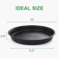 Growneer 6 Packs 10 Inches Plant Saucer Drip Trays Suit For Pots Less Than 85In Bottom Diameter Round Plastic Plant Pot Sauce