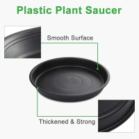 Growneer 6 Packs 10 Inches Plant Saucer Drip Trays Suit For Pots Less Than 85In Bottom Diameter Round Plastic Plant Pot Sauce