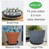 Growneer 6 Packs 10 Inches Plant Saucer Drip Trays Suit For Pots Less Than 85In Bottom Diameter Round Plastic Plant Pot Sauce