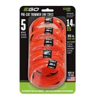 Ego Power Al2420P Precut 0095Inch Twisted Line 5Pack For Ego 56Volt 15Inch Trimmer Multihead String Trimmer Attachme