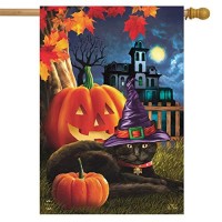 Briarwood Lane Halloween Decorations Home Decorations Halloween Door Banner House Flag Jack O Lantern Ghost Black Ca