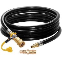 Dozyant 12Ft Propane Quick Hose Disconnect Conversion Kit For Weber Q Grill Easy Connects To Rv Trailer Low Pressure System