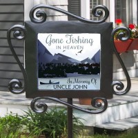 Giftsforyounow Personalized Gone Fishing In Heaven Memorial Garden Stake 28 X 85 Inches