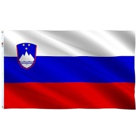 Slovenia Flag Large 3X5 Ft Moderateoutdoor Both Sides 100D Knitted Polyester Canvas Header And Double Stitched Brass Grommet