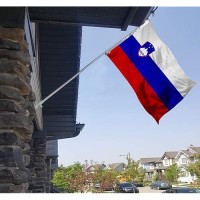 Slovenia Flag Large 3X5 Ft Moderateoutdoor Both Sides 100D Knitted Polyester Canvas Header And Double Stitched Brass Grommet