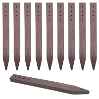 One Stop Outdoor 10Pack Heavy Duty Brown Landscape Lawn Garden Border Edging Stakes Easy Install Terrace Bender Board