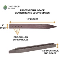 One Stop Outdoor 10Pack Heavy Duty Brown Landscape Lawn Garden Border Edging Stakes Easy Install Terrace Bender Board