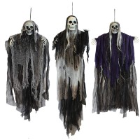 Joyin 3 Pack Hanging Halloween Skeleton Ghosts Decorations Grim Reapers For Best Halloween Outdoor Decorations