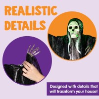 Joyin 3 Pack Hanging Halloween Skeleton Ghosts Decorations Grim Reapers For Best Halloween Outdoor Decorations