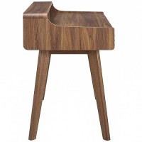 Modway Render Mid-Century Modern Writing Desk In Walnut