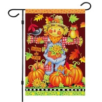 Happy Fall Garden Flags Double Sided Autumn Flag Scarecrow Harvest Pumpkin Yard Decorations Fall House Flags 12 X 18 Inch Small