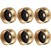 6 Pieces Solid Brass Refill Cap 1 Lb Propane Bottle Cap Gas Tank Cylinder Sealed Cap Protect Cap