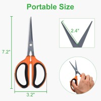 Growneer 6 Packs Trimming Scissors Teflon Coated Non Stick Blades Pruning Shears Gardening Hand Pruning Snips With Straight Stai