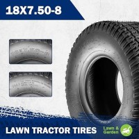 Maxauto 18X7.50-8 18X7.5X8 Turf Saver Lawn Mower Tire 4Pr  Set Of 2