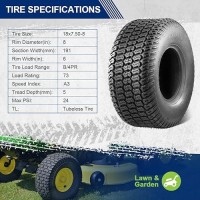 Maxauto 18X7.50-8 18X7.5X8 Turf Saver Lawn Mower Tire 4Pr  Set Of 2