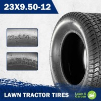 Maxauto 23X9.50-12 Lawn Mower Tire 23-9.5-12 Turf Tires 23X9.5X12 Lawn Tractor Tires 23X9.5-12 Nhs 4Pr P332  Set Of 2