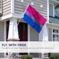 Anley Pack Of 2 Fly Breeze 3X5 Foot Bi Pride Flag Vivid Color And Fade Proof Canvas Header And Double Stitched Bisexual Fl