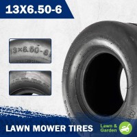 Maxauto 13X6506 Tires 13X650X6 Lawn Mower Tires 136506 Smooth Turf Tires 13X656 Tractor Tire 4Pr Tubeless Set Of 2