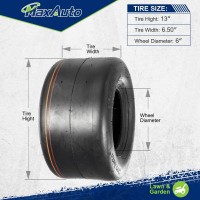 Maxauto 13X6506 Tires 13X650X6 Lawn Mower Tires 136506 Smooth Turf Tires 13X656 Tractor Tire 4Pr Tubeless Set Of 2