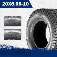 Maxauto 2 Pcs 20X8-10 Turf Saver Tire  20X8.00X10 Lawn & Garden Tire - Lrb/4Ply Tubeless